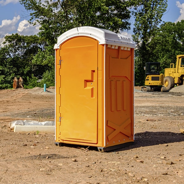 how often are the porta potties cleaned and serviced during a rental period in Ulmer